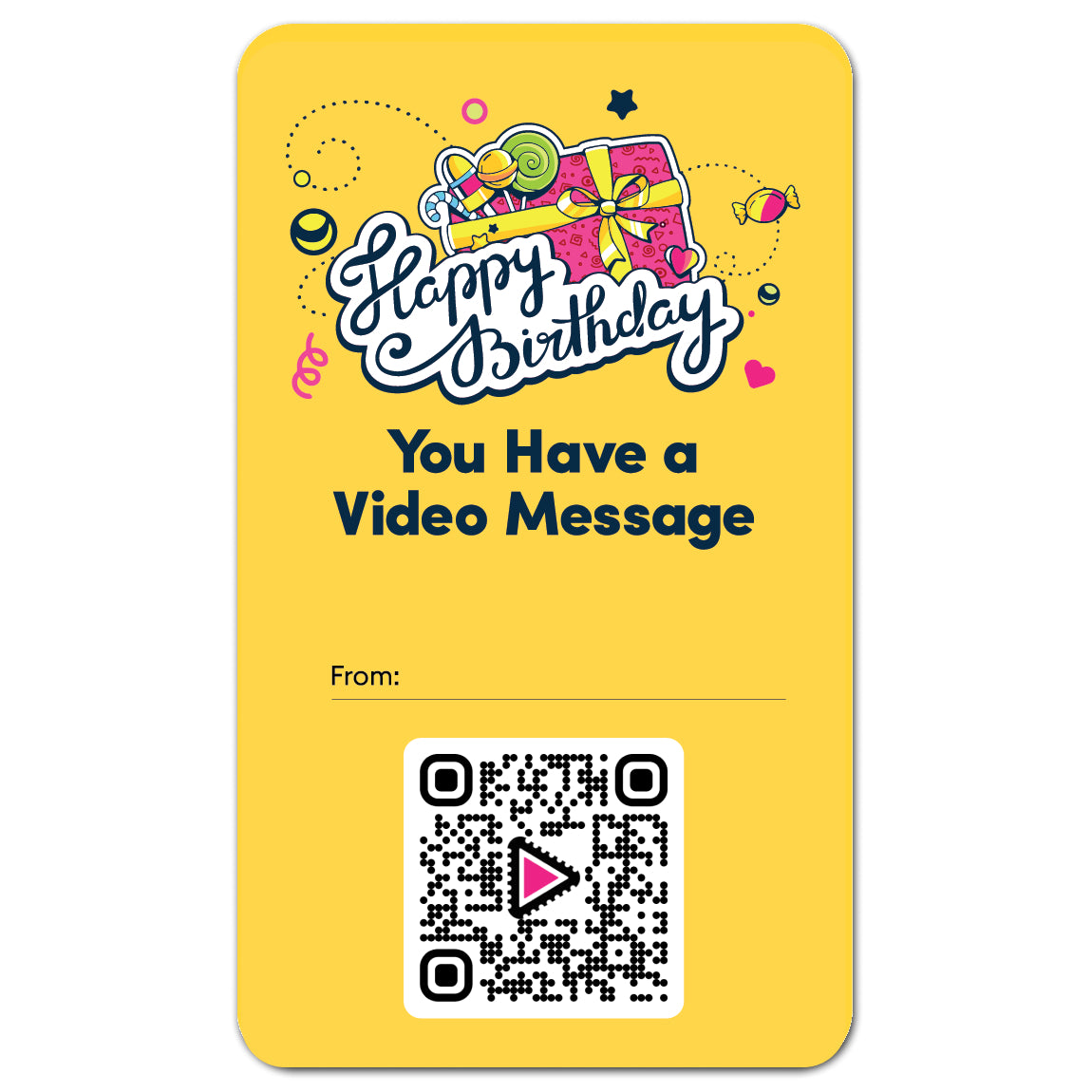 VideoStamps Note Card - Birthday Wishes