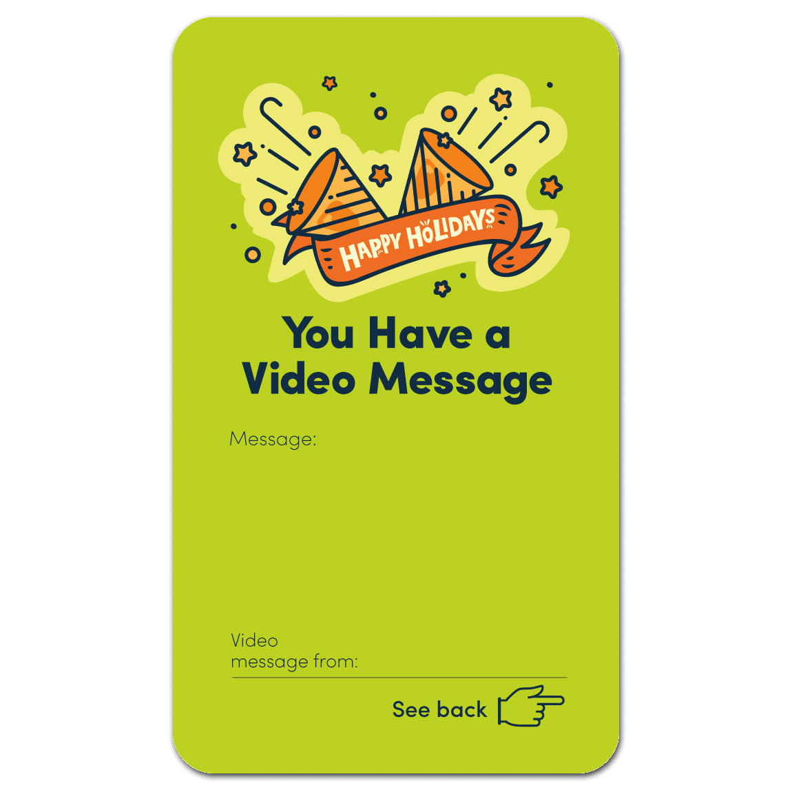 VideoStamps Note Card - Happy Holidays