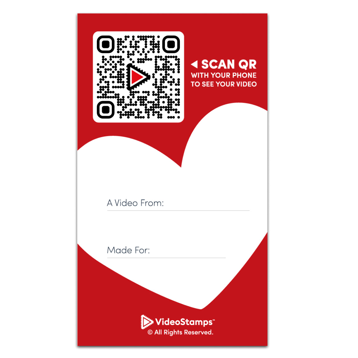 VideoStamps Note Card - HEARTfelt Card