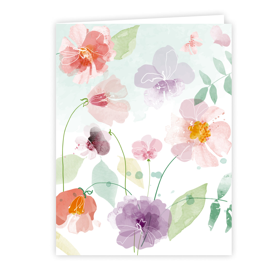 Pastel Flowers Greeting Card