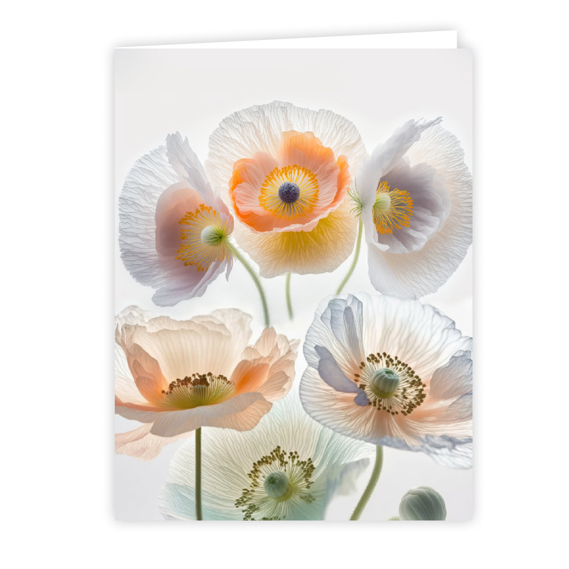 Orange Flowers Greeting Card