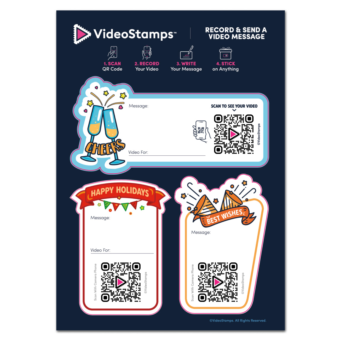 VideoStamps Sticker Sheet - Holidays!